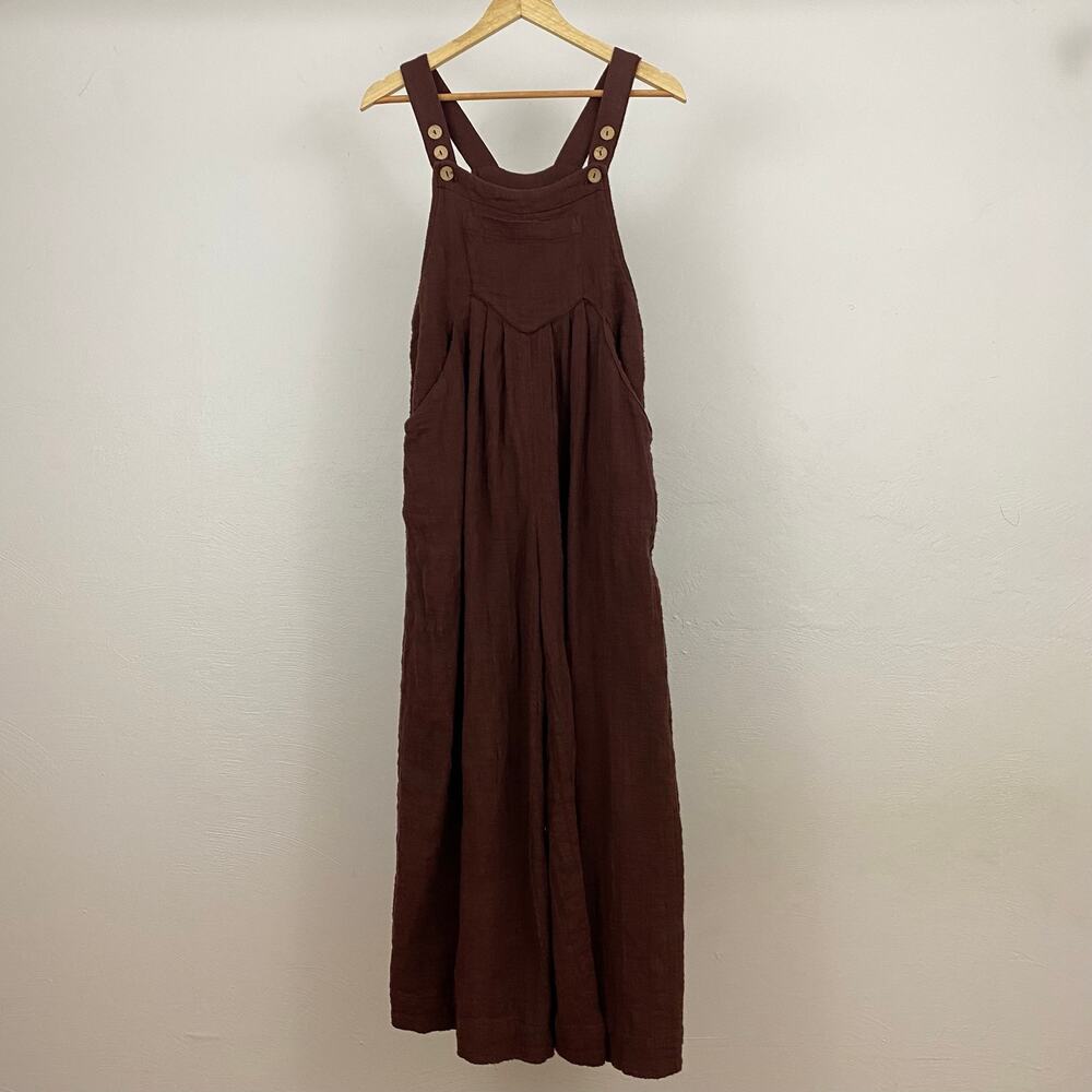 Free People Sun-Drenched Overalls - Coconut Shell  - Size Small
